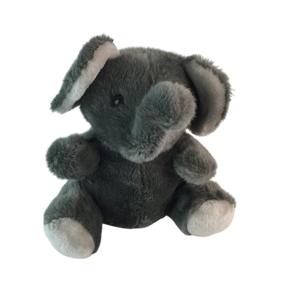 America Wego Elephant Plush 1021E Gray Vintage‎ 1968 Soft Stuffed Animal Korea